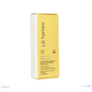 کرم ضد آفتاب و ضد لک بی‌رنگ پوست چرب و مستعد آکنه SPF30 لافارر